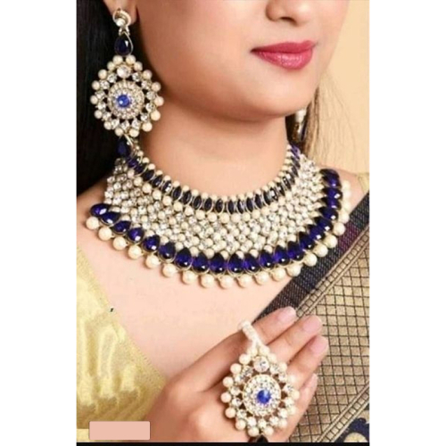 Stylish Fancy Necklace Combo - 1 Necklace  Set, 1 Mang Tika and 1 Pair of Ear Rings