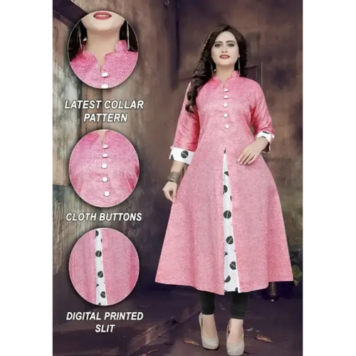 Stylish Khadi Cotton Printed Kurta for Women